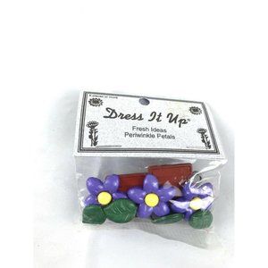 Dress it up Fresh Ideas Periwinkle Petals Buttons